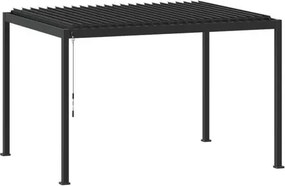 Пергола Hesperide Evora, Алуминий, Графит, 4x3 m