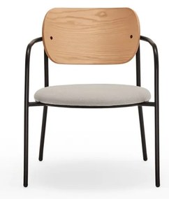 Сив трапезен стол в дъбов декор Eclipse - Teulat