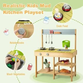 Дървена Градинска Кухня за игра, Costway
