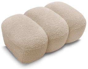 Бежова табуретка от прежда с примки от букле Hippolyte – Bobochic Paris