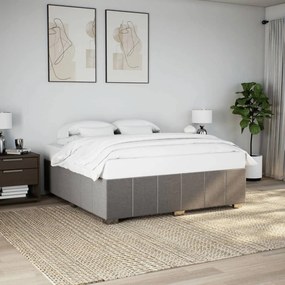 3284864 vidaXL Рамка за легло без матрак, таупе, 200x200 см, плат