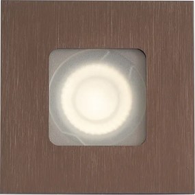 Комплект от 6 модерни вградени спота тъмен бронз квадрат IP44 - Qure