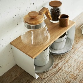 Метален допълнителен рафт в бял и естествен цвят 30,5x14 cm Tosca – YAMAZAKI