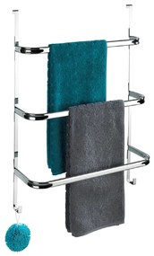 Сребърен самоносещ държач за кърпи Wenko Towel Holder Chrome, 21 x 54 cm