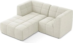 Бежов ъглов диван от прежда с примки от букле (ляв ъгъл) Aloha – Makamii
