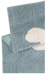 Син ръчно изработен памучен детски килим подходящ за пране 120x160 cm Clouds Vintage Blue – Lorena Canals