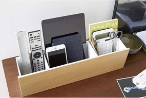 Бял/в естествен цвят метален органайзер за канцеларски материали Rin – YAMAZAKI