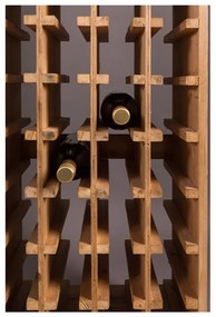 Кафяв шкаф за вино от масивна ела брой бутилки 28, 43,5x118,5 cm Claude – Dutchbone