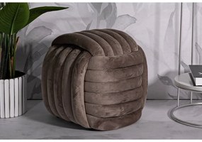 Сиво-кафява кадифена табуретка Softy – Mauro Ferretti