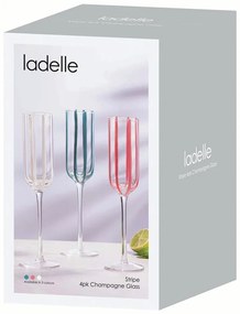 Чаши за шампанско в комплект от 4 бр. 180 ml Stripe – Ladelle