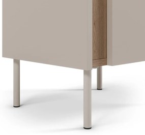 Кремаво/в естествен цвят нощно шкафче от декор от дъб Lucile – Marckeric