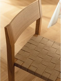 Трапезен стол за подреждане от масивен дъб в естествен цвят Toli – noo.ma