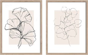 Печатни картини в комплект 2 бр. с включена рамка 30x40 cm Floral Set – Styler