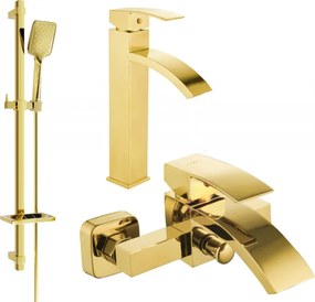 Mexen Libra DQ62 комплект за вана, златен - 745113DQ62-50