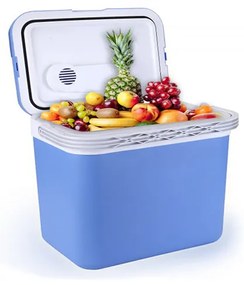 Хладилна чанта ZEPHYR ZP 1448 A32, 32 литра, 12V DC, Охлаждане и затопляне, Двойно захранване, Син