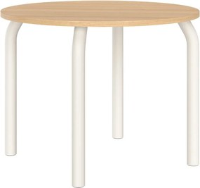 Кръгла трапезна маса с дъбов плот ø 100 cm Meko – noo.ma