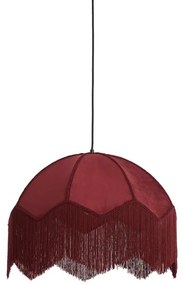 Висящо осветително тяло с текстилен абажур в цвят бордо ø 60 cm Malacia – Light &amp; Living