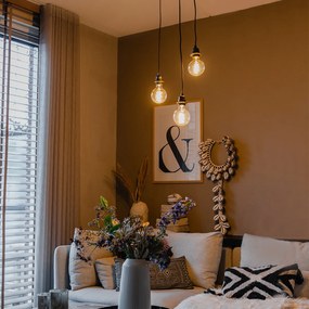 Индустриален висящ аплик черен 3-светлина - Cava