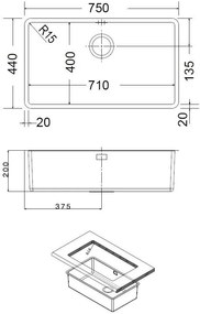 Apell Metamorfosis-Copper мивка