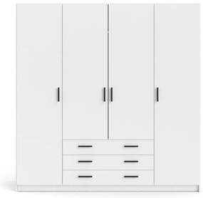 Бял гардероб 196x200 cm Sprint – Tvilum
