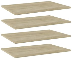 805256 vidaXL Рафтове, 4 бр, дъб сонома, 60x40x1,5 см, инженерно дърво