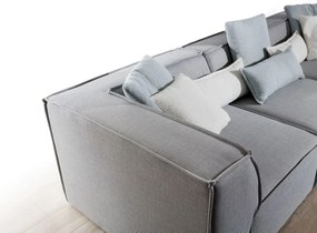 Ъглов диван Fubu S–Сив–Десен