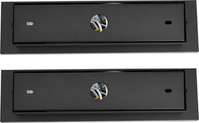 Комплект от 2 модерни стенни лампи черни регулируеми с USB-C вкл. LED - Modric