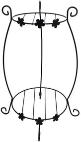 Feronya - Цветарник за две саксии черен FEFER-01