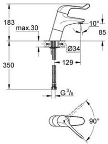 Кран за тоалетна Grohe Α.Μ.Κ