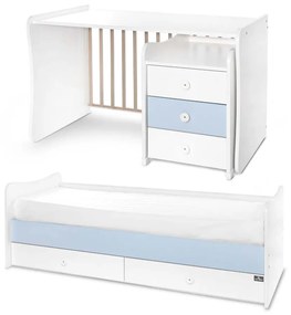 MAXI PLUS NEW БЕБЕШКО ТРАНСФОРМИРАЩО СЕ ЛЕГЛО БЯЛО/BABY BLUE 70/160 СМ