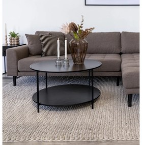 Черна кръгла маса за кафе с черен плот ø 80 cm Vita - House Nordic