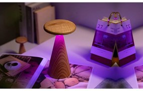 LED настолна лампа в естествен цвят с дървен абажур (височина 21 cm) Sylva – Gingko