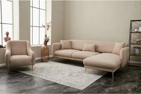 Бежов ъглов диван (десен ъгъл) Simena – Balcab Home
