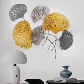 Metal Flower TopMebel метална декорация за стена в бронзово - сребрист цвят 75x100cm.