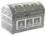 Кутия за бижута DKD Home Decor Сребрист Дървен Алуминий Зелен (25 x 15 x 18 cm)