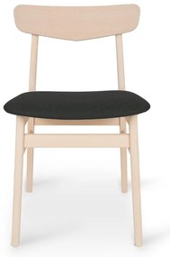 Черен трапезен стол от букова дървесина в естествен цвят Mosbol - Hammel Furniture