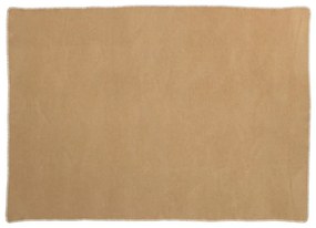 Одеяло със смес от вълна в цвят жълта охра 140x200 cm Ylva Ochre – Pappelina