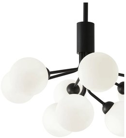 Черно-бяло висящо осветително тяло, височина 102 cm Musa - SULION