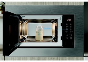 Микровълнова фурна за вграждане Indesit MWI 120 GX , 20 l, 1000 W, Кварцов грил, LCD дисплей, Автоматично готвене, Push&Go,