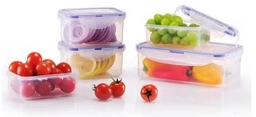 КОМПЛЕКТ 5x Кутия за храна LOCK синя/прозрачна