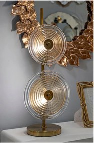 Настолна лампа в златист цвят със стъклен абажур (височина 63 cm) Venice – Mauro Ferretti