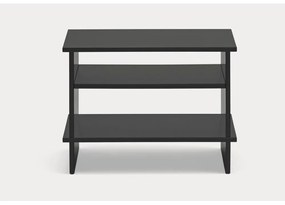 Черно нощно шкафче с рафтове Inari – Teulat