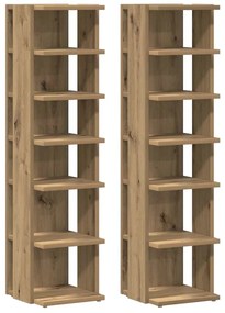 856805 vidaXL Кафе маса, дъб артизан, 40x40x43 см, инженерно дърво