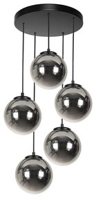 Пендел СИТИ, черен/сив, 5xE27