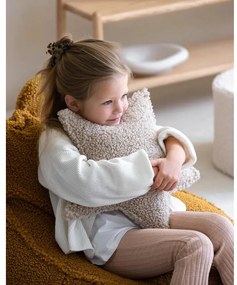 Светлокафява детска възглавница за диван от букле Star – Wigiwama