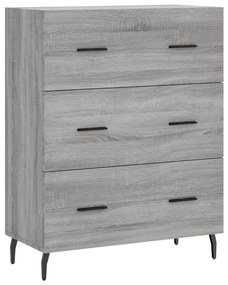 827874 vidaXL Сайдборд, сив сонома, 69,5x34x90 см, инженерно дърво