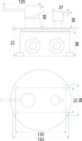 Душ система за вграждане Rea Lungo Diamond Gold