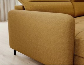 Жълт кадифен разтегателен ъглов диван с място за съхранение (десен ъгъл U форма) Berrto – ELTAP