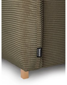 Зелен разтегателен ъглов диван от рипсено кадифе (променлив) Tori – Bonami Selection