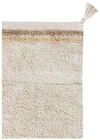 Кремав ръчно изработен памучен килим подходящ за пране 120x160 cm Bloom Natural – Lorena Canals